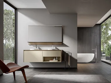 GIU 9095 - Wall-mounted vanity unit with drawers _ Edoné by Agorà